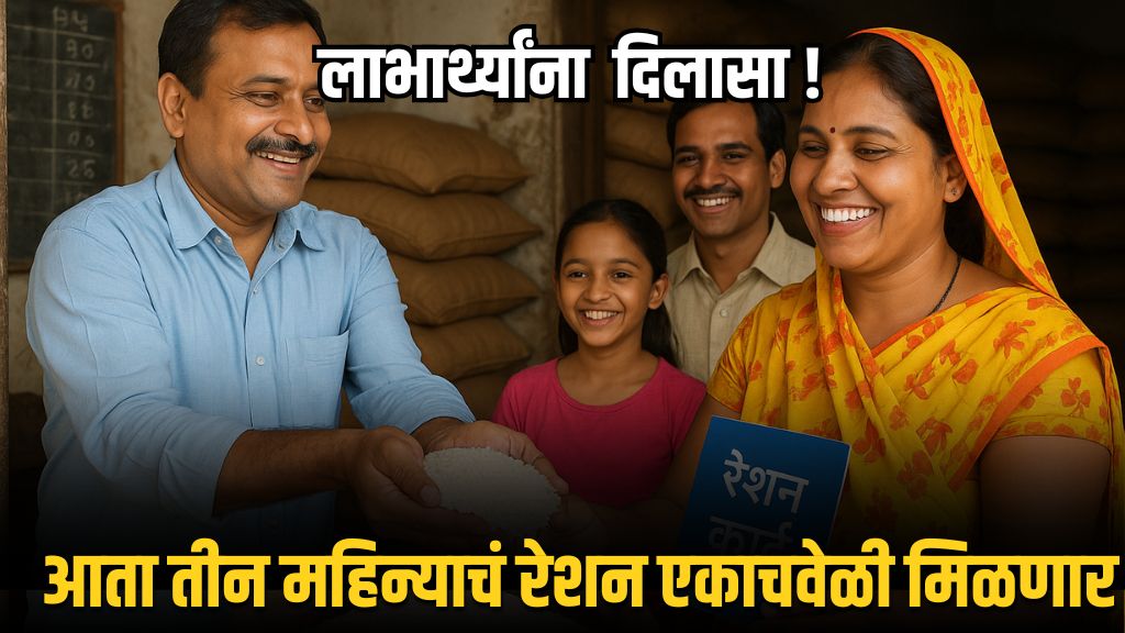 तीन महिन्यांचं रेशन वितरण